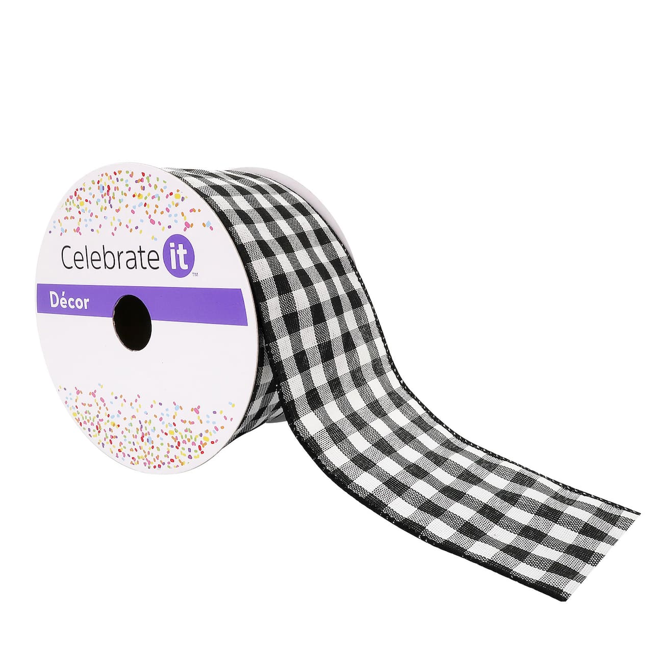 12 Pack: 2.5" x 8.3yd. Gingham Wired Ribbon by Celebrate It™